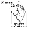 ISOLED Downlight SPHERE svingbar, drejelig IP42, hvid 
