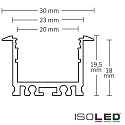 ISOLED Recessed LED profile IL-ALU20, anodized aluminium, 200cm