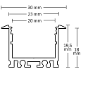 ISOLED monteringsprofil IL-ALU20, aluminium anodiseret