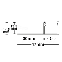 ISOLED Gipsv�g profil, aluminium