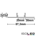 ISOLED LED drywall profile, T-type 20, anodized aluminium, 200cm