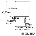 ISOLED LED drywall profile SHADOW GAP 8, for attaching onto plasterboards, anodized aluminium, 200cm