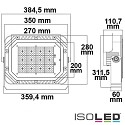 ISOLED Outdoor LED floodlight SMD 75*135,150W, IP66, adjustable, 1-10V dimmable, 4000K 17000lm 135