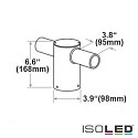 ISOLED Accessory for Street Light HE75-115 - double mast adapter, inner- 6.5cm to 8cm