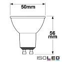 ISOLED Prismatic LED spot, GU10, 5W 3000K 430lm 899cd 45, CRi >90, dimmable, partially satined