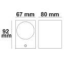 ISOLED Outdoor wall luminaire Down, IP54, angular, 1x GU10, excl. lamps, aluminium, sand black