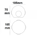 Outdoor LED wall luminaire Up&Down 4*1W CREE, with focus lenses, 4-seitig, IP54, 4W 32000K 350m, aluminium, sand black