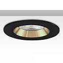 recessed mounting frame Kombi round for GU10 / MR16 Spots, IP20, fixed, excl. socket, aluminium, black / black-gold