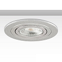 recessed mounting frame Kombi round for GU10 / MR16 Spots, IP20, fixed, excl. socket, aluminium