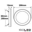 ISOLED LED ceiling luminaire Slim Flex, IP44, 24W, ColorSwitch 3000|3500|4000K 2040lm 120, variable opening, white