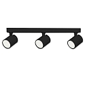 V�g- og Loftlampe svingbar GU10 IP20, sort mat d�mpbar