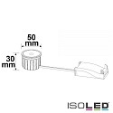 ISOLED Recessed LED spot GU10 with external connection box,  5cm, IP20, CRI >95, dimmable, 5W 3000K 400lm 38