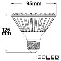ISOLED LED reflector lamp PAR30,  9.5cm, E27, 32W 3000K 3000lm 14013cd 30, warm white, Alu / silver
