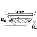 Indbygningslampe svingbar, d�mpbar IP44, hvid d�mpbar 8W 450lm 3000K CRI >94