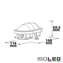 ISOLED LED luminaire for outdoor or basement usage, with HF motion sensor, IP54, 10W 4000K 980lm 110, white / diffuse