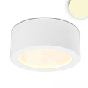 LED surface mount luminaire LUNA, IP20, indirect lightbeam, dimmable, white, 12W 2700K 600lm 120�