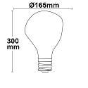 ISOLED Dekorativ gl�delampe VINTAGE LINE 165 klar E27 4W 150lm 2200K 360� CRI 95 d�mpbar