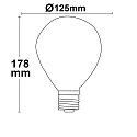 ISOLED Dekorativ gl�delampe VINTAGE LINE 125 klar E27 4W 130lm 2200K 360� CRI 95 d�mpbar