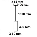 ISOLED Pendel 300 rund GU10 IP20, hvid