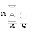 ISOLED Pælelampe Pollerleuchte-4 IP54, sort mat 
