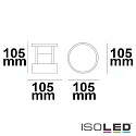 ISOLED LED Bollard pole light-5, IP54, 6W 3000K 280lm, aluminium, sand black, height 10.5cm