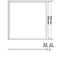 LED panel Frame 620, d�mpbar 40W 3700lm 4000K CRI >83