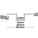 ISOLED Gipsv�g profil CEILING 21, aluminium