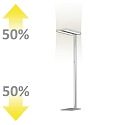 ISOLED LED Office Pro standing luminaire Up+Down, 40+40W, UGR<19, silver, neutral white, dim-control