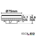 ISOLED LED lamp 30SMD, 230V, GX53, 6W 3000K 500lm 120, warm white, not dimmable, frosted
