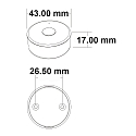 Sys-Pro SingleColor remote, 1 zone, round, with magnetic frame, incl. battery