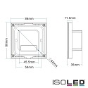 ISOLED Sys-Pro SingleColor recessed touch-remote + DMX output, 3 zones, 230V, white