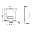 ISOLED Sys-Pro SingleColor recessed touch-remote + DMX output, 3 zones, 230V, black