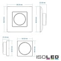 ISOLED Sys-Pro recessed poti-remote, 1 zone, incl. battery, white, dynamic white CCT + dimming