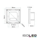ISOLED Sys-Pro dynamic white recessed touch remote + DMX output, 4 zones, 230V