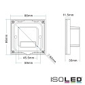 ISOLED Sys-Pro recessed touch-radio-remote, 1 Zone, 1x0-10V output, 85-265V, black