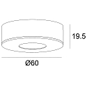 ISOLED LED under cabinet or recessed light MiniAMP, 3W, 24V DC, rotatable, dimmable, 3W 3000K 240lm 60�, black