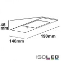 ISOLED LED solar wall luminaire with HF sensor for motion & daylight, 2W, IP54, warm white