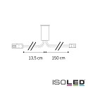 ISOLED MiniAMP contact sensor, 12-24V DC, 5A, IP20, with 13.5cm + 150cm connection cables