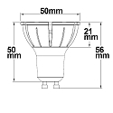 ISOLED Reflektorp�re GU10 d�mpbar GU10 5,5W 440lm 3000K 36� CRI >98 d�mpbar