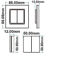 ISOLED Sys-Pro surface mounting touch remote, incl. battery, 1 Zone, SingleColor dimming, with scene memory