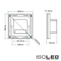 ISOLED Sys-Pro recessed RGB+W touch remote + DMX output, 4 zones, 230V, white