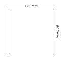 ISOLED Accessory for LED panel - surface mounting frame, aluminium, white RAL 9016, panel 600 (60 x 60cm), standard mounting