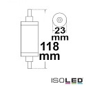 ISOLED R7s LED stick SLIM, length 11.8cm, IP20, 10W 4000K 800lm 360, dimmable, white