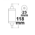 ISOLED R7s LED stick SLIM, length 11.8cm, IP20, 10W 4000K 800lm 360�, dimmable, white