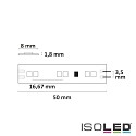 ISOLED LED CRI919 / 940 MiniAMP Flex strip, 12V, 10W, dynamic white, both sided cable with male plug, 250cm