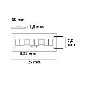 ISOLED LED CRI919 / 940 MiniAMP Flex strip, 12V, 15W, dynamic white, both sided cable with male plug, 250cm
