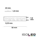 ISOLED LED CRI919 / 940 MiniAMP Flex strip, 24V, 15W, dynamic white, both sided cable with male plug, 120cm