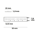 ISOLED LED CRI919 / 940 MiniAMP Flex strip, 24V, 15W, dynamic white, both sided cable with male plug, 250cm