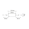 ISOLED LED dynamic whit push/radio PWM controller MiniAMP incl. remote, 12-24V DC, 60-120W, 5A, with 2x 30cm cable