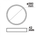 ISOLED LED ceiling luminaire PRO,round, � 30cm, suitable for offices, 30W, ColorSwitch 2700|3000|4000K, dimmable, white